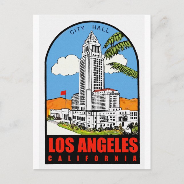 Postal Vintage Los Angeles City Hall (Anverso)