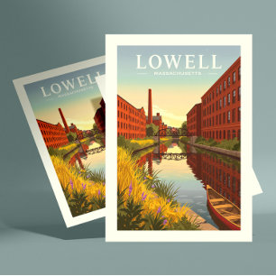 Postal Vintage Lowell Massachusetts