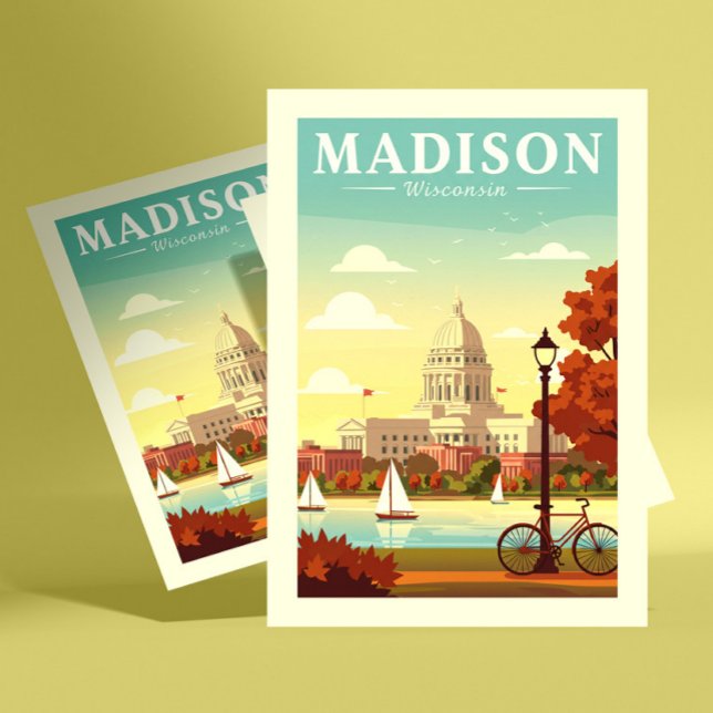 Postal Vintage Madison Wisconsin (Subido por el creador)