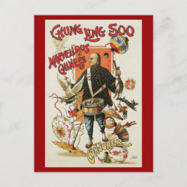 Postal Vintage Magic Poster, Magician Chung Ling Soo