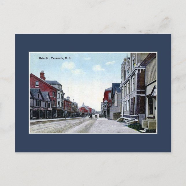 Postal Vintage Main Street Yarmouth NS (Anverso)