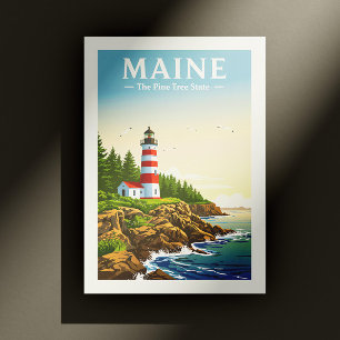 Postal Vintage Maine