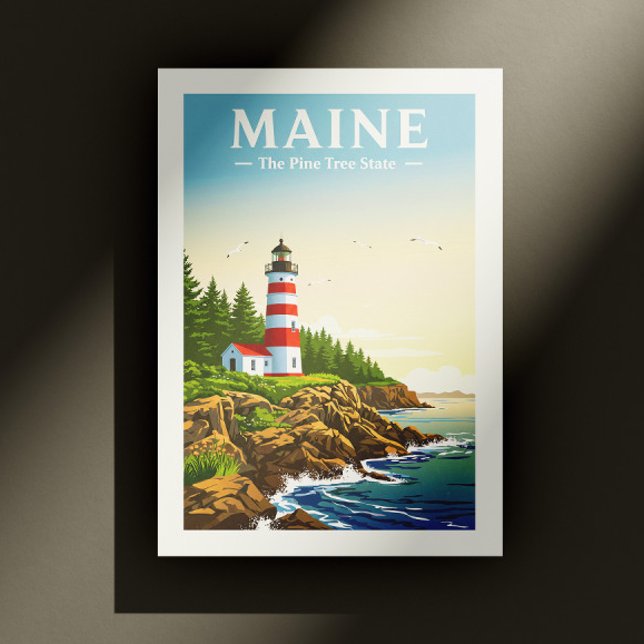 Postal Vintage Maine (Subido por el creador)
