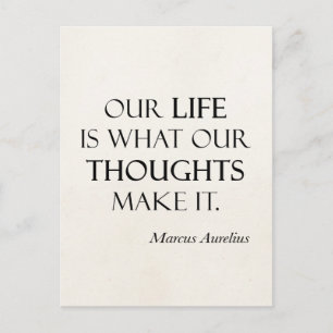 Postal Vintage Marcus Aurelius Life Thoughts Hacen Cita