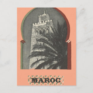Postal Vintage Marrakesh, Maroc,