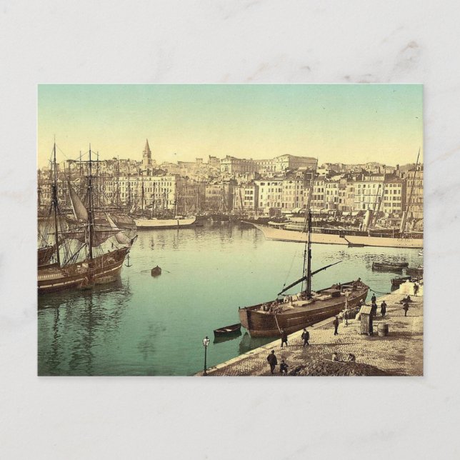 Postal Vintage Marseilles, Francia - (Anverso)