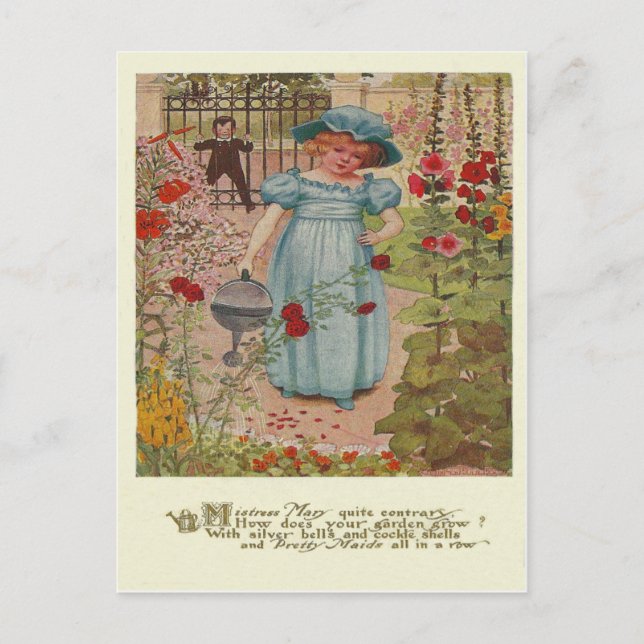 Postal Vintage Mary, Mary Rhyme (Anverso)