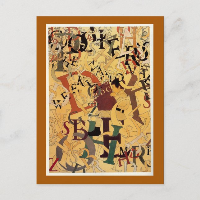 Postal Vintage Maxfield Parrish ‘Alphabet’ (Anverso)