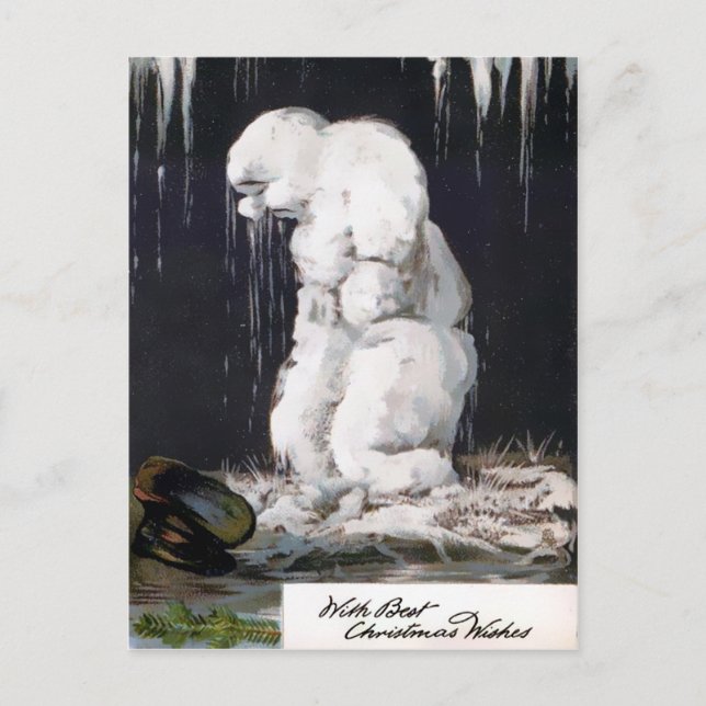 Postal Vintage Melding Snowman (Anverso)