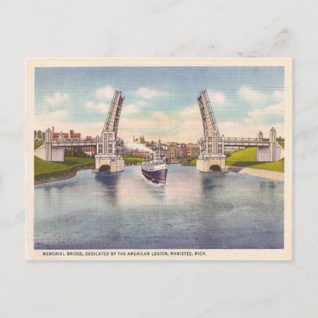 Postal Vintage Memorial Bridge (Anverso)