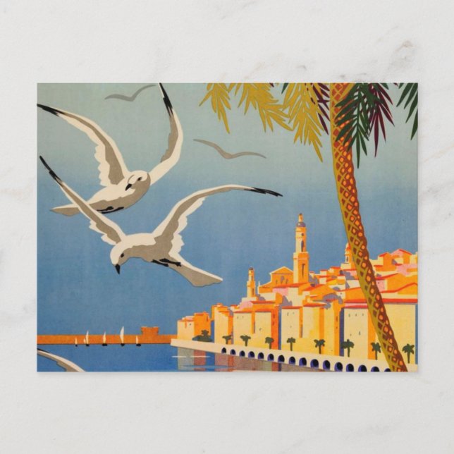 Postal Vintage Menton CoTe D'azur (Anverso)