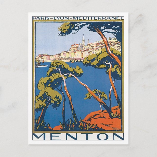Postal Vintage Menton France (Anverso)
