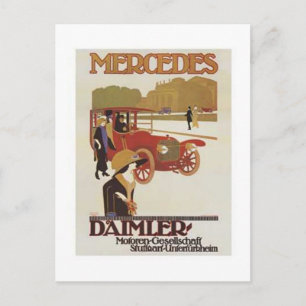 Postal Vintage Mercedes Daimler Ad 2