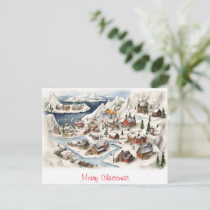 Postal Vintage Merry Christmas