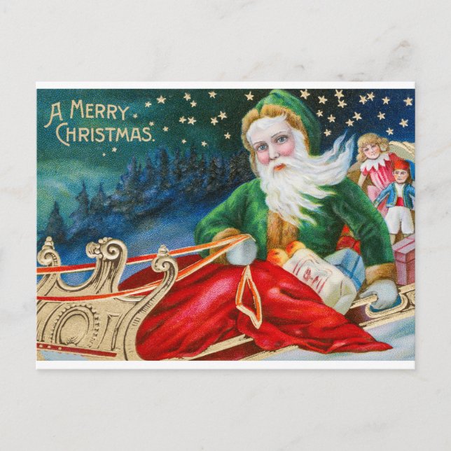 Postal Vintage Merry Christmas (Anverso)