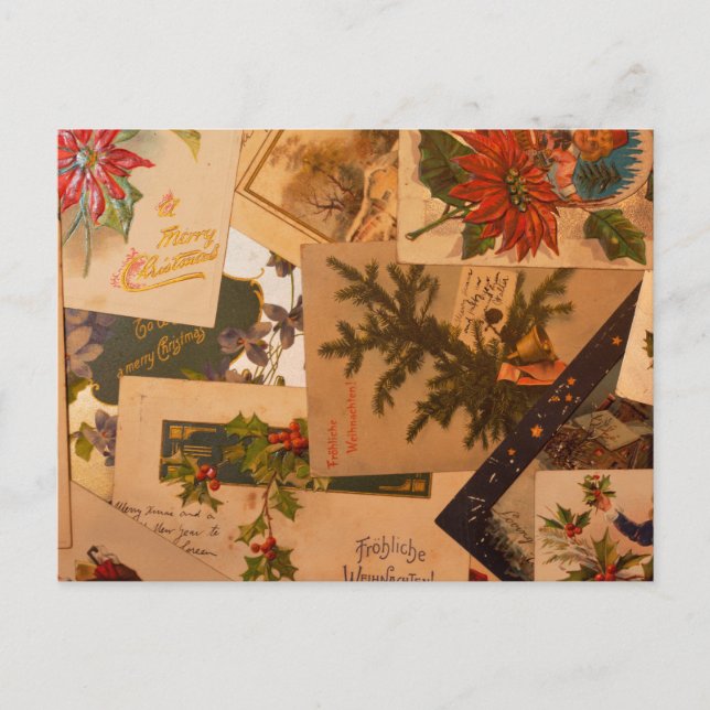 Postal Vintage Merry Christmas (Anverso)