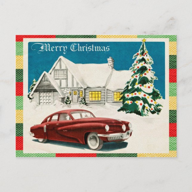 Postal Vintage Merry Christmas (Anverso)