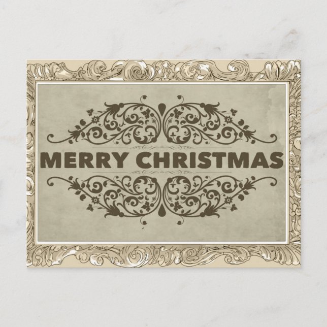 Postal Vintage Merry Christmas Postcard (Anverso)