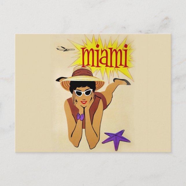 Postal Vintage Miami Beach (Anverso)