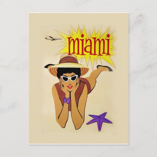 Postal Vintage Miami Beach (Anverso)