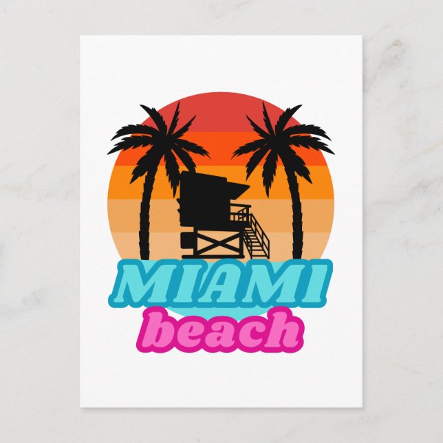 Postal Vintage Miami Beach (Anverso)