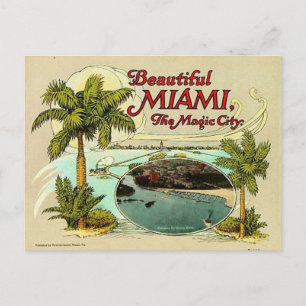 Postal Vintage Miami, Florida, Estados Unidos -