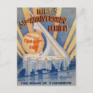 Postal Vintage Miami, Florida, Estados Unidos -