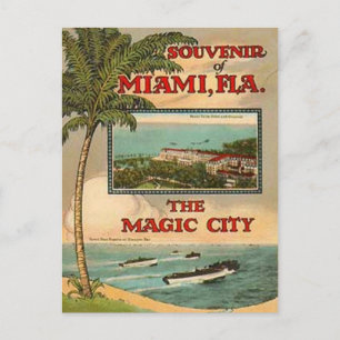 Postal Vintage Miami, Florida, Estados Unidos -
