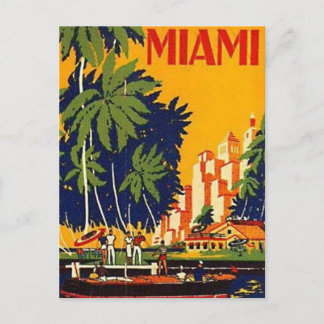 Postal Vintage Miami, Florida, Estados Unidos -