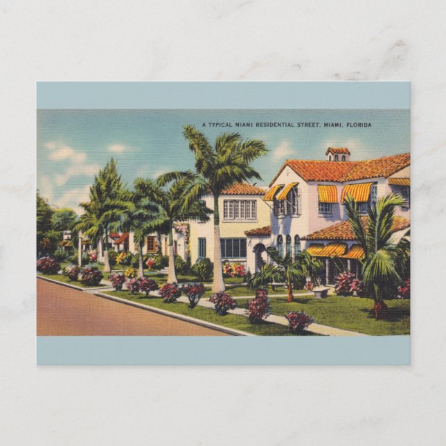 Postal Vintage Miami Florida Post Card (Anverso)