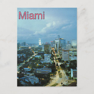 Postal Vintage Miami, la Florida, los E.E.U.U. -