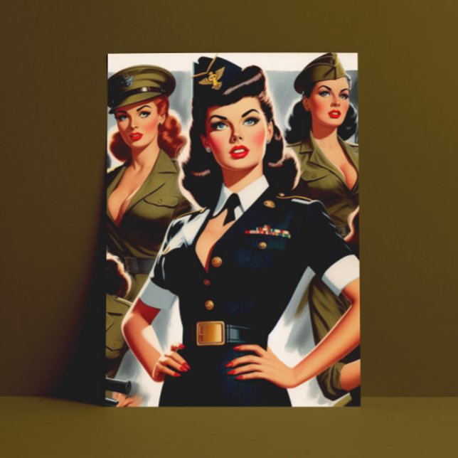 Postal Vintage Military Pin-up (Subido por el creador)