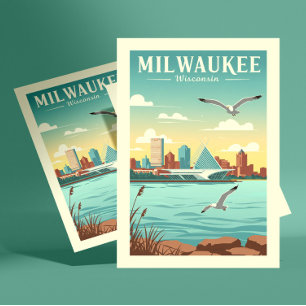 Postal Vintage Milwaukee Wisconsin