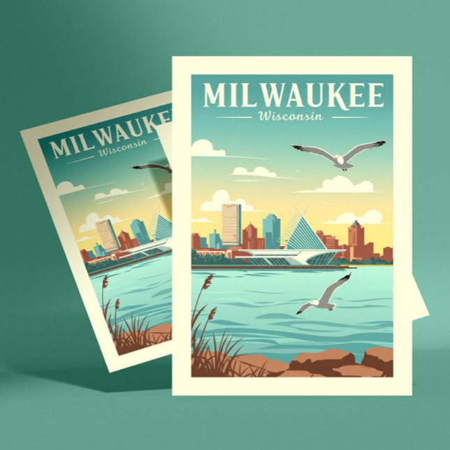 Postal Vintage Milwaukee Wisconsin (Subido por el creador)