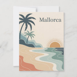 Postal Vintage minimalista de Mallorca