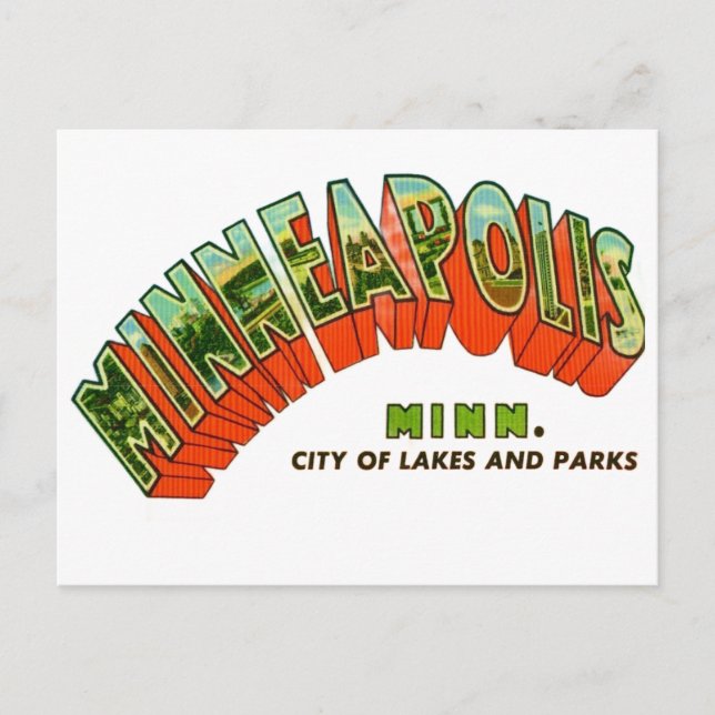 Postal Vintage  Minneapolis Postcard (Anverso)