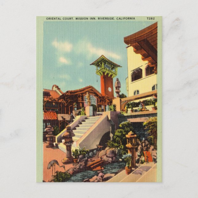 Postal Vintage, Mission Inn, Riverside, California (Anverso)