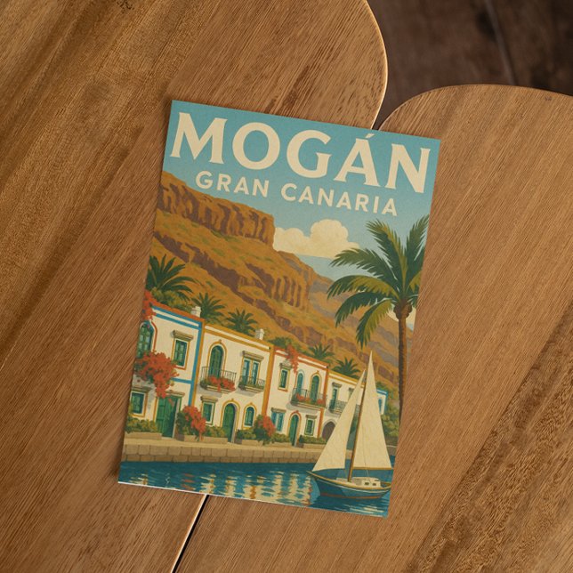 Postal Vintage Mogan Gran Canaria (mogan gran canaria spain vintage postcard)