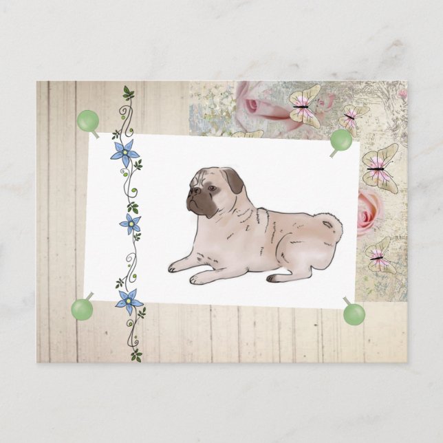 Postal vintage Mops (Anverso)