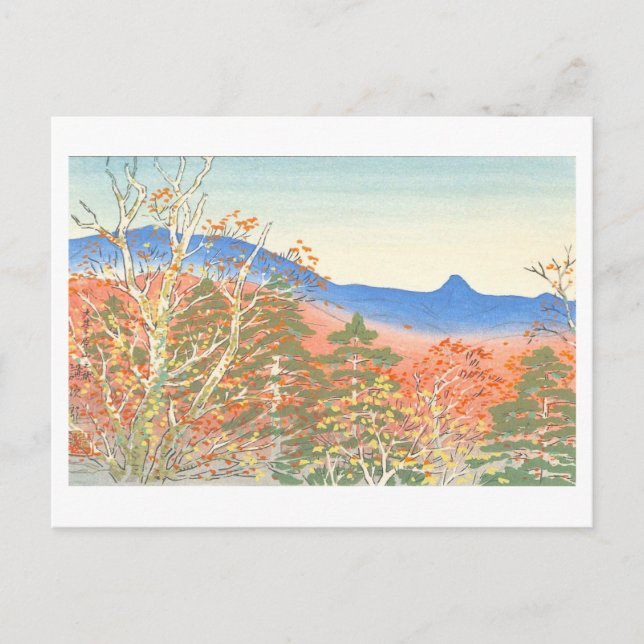 Postal Vintage Mt. Odaigahara, Japón,  (Anverso)