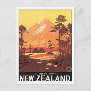 Postal Vintage Mt.Taranaki Mt.Egmont New Zealand