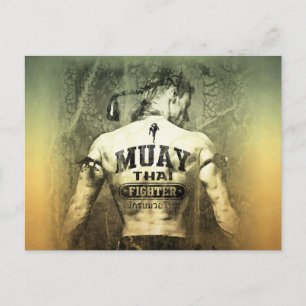 Postal Vintage Muay Thai Fighter