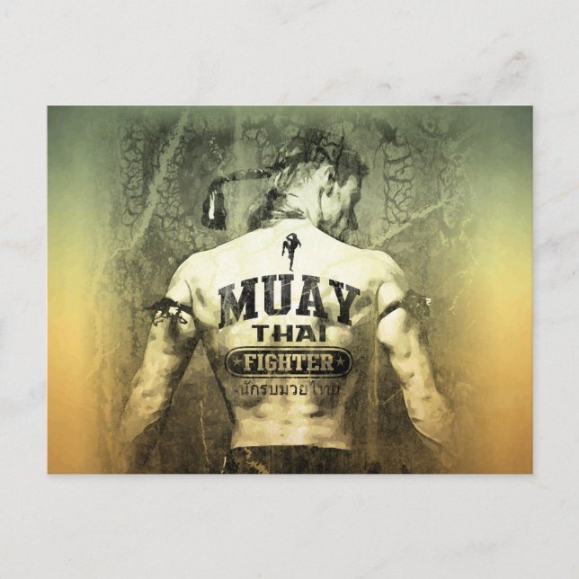 Postal Vintage Muay Thai Fighter (Anverso)