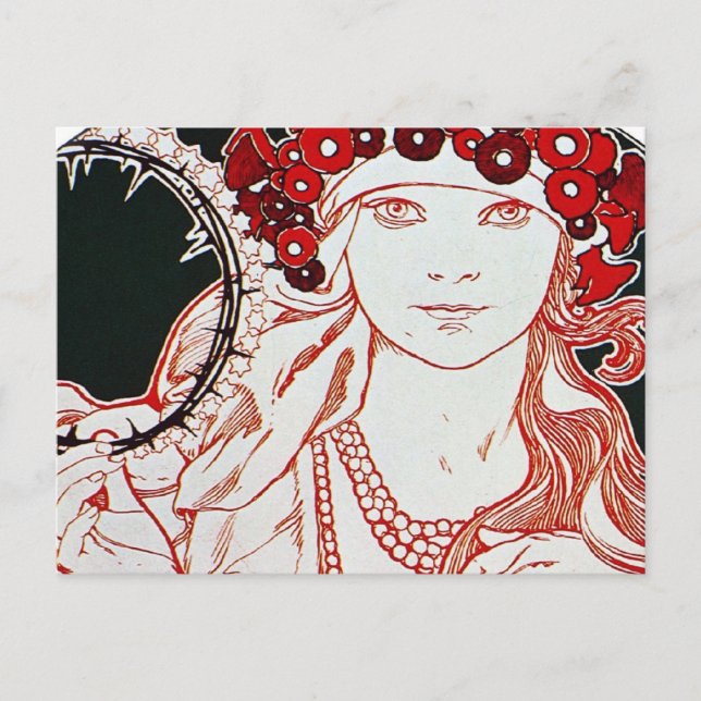 Postal Vintage Mucha (Anverso)