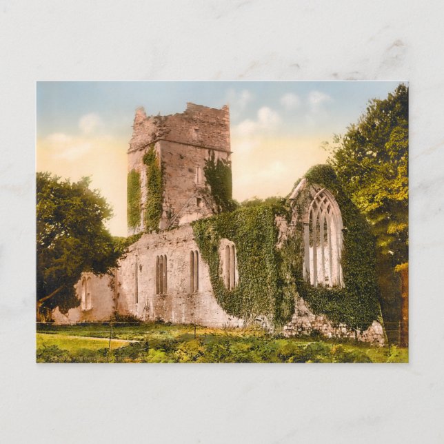 Postal Vintage Muckross Abbey Killarney Irlanda (Anverso)
