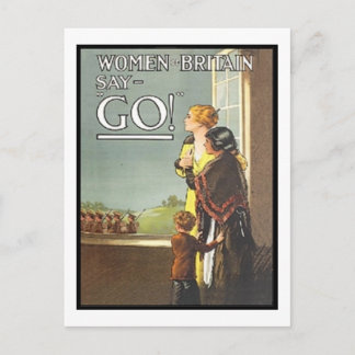 Postal Vintage Mujeres británicas dicen Poster de recluta