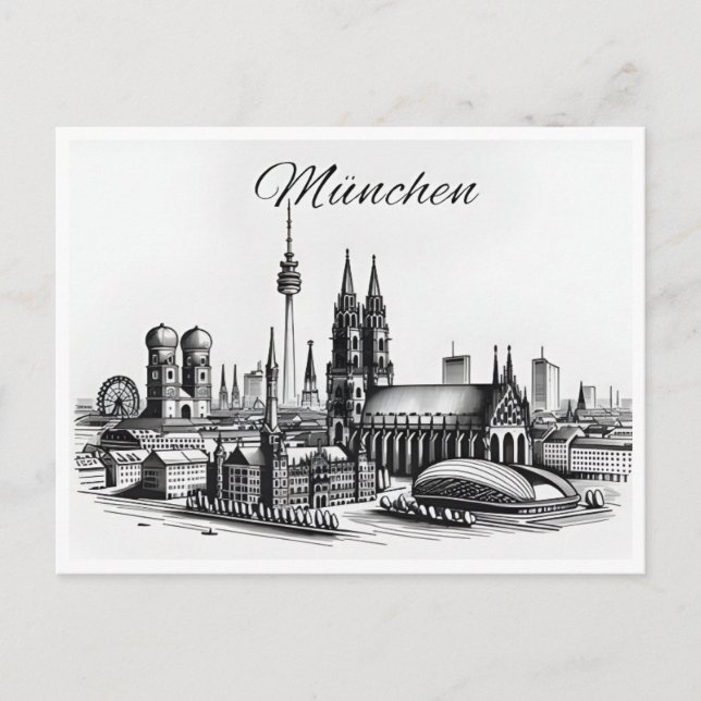 Postal Vintage Munich Munchen Alemania (Anverso)