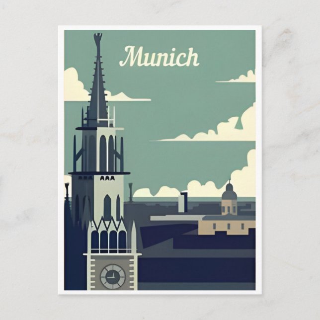 Postal Vintage Munich Munchen Alemania (Anverso)