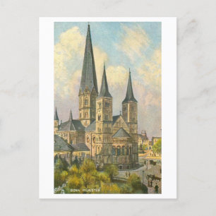 Postal Vintage Munster en Bonn, Alemania