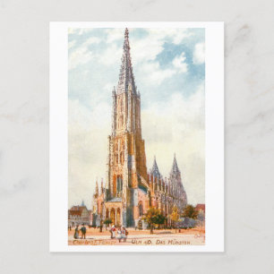 Postal Vintage Munster en Ulm, Alemania